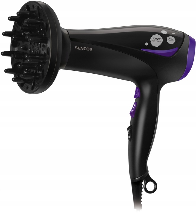 Suszarka do Włosów z Dyfuzorem Czarna Sencor SHD 108VT Jonizacja