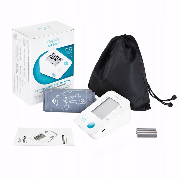 CIŚNIENIOMIERZ NARAMIENNY VITAMMY USB ARYTMIA ETUI RĘKAW 22-40CM CERTYFIKAT