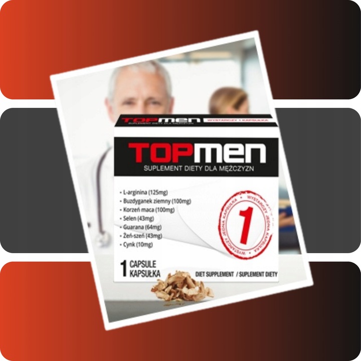 2x Tabletki na erekcje potencje TOP-MEN Libido Sex Szybki Efekt Działa 24h