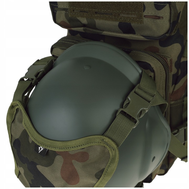 UCHWYT NA HEŁM KASK OCHRONNY KARIMATĘ ŚPIWÓR NOSZAK NA PLECAK PL CAMO wz.93