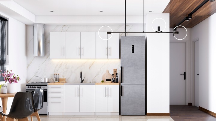 KUCHNIA Szafka kuchenna INEZ stojąca 40 biały craft złoty SZUFLADY