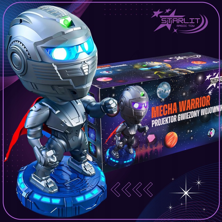 Projektor Gwiazd z Głośnikiem Bluetooth Lampka + 8 Dźwięków Relaksuje 4w1