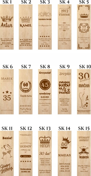 SKRZYNKA PUDEŁKO NA WINO Z GRAWEREM! DUŻY WYBÓR!