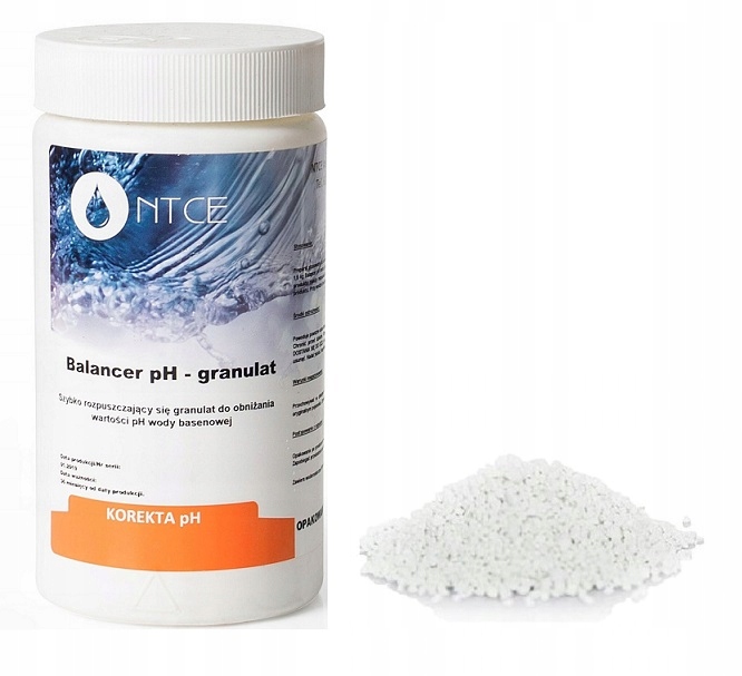 PH- MINUS GRANULAT OBNIŻANIE PH W BASENIE JACUZZI CHLOR DO BASENU 1,5kg