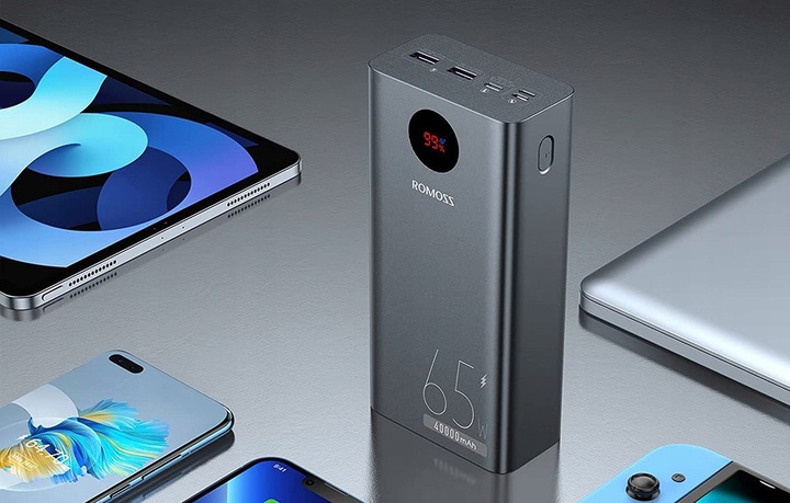 Romoss Powerbank PEA40 Pro 40000mAh 65W Wyświetlacz LED USB USB-C QC 4.0 PD