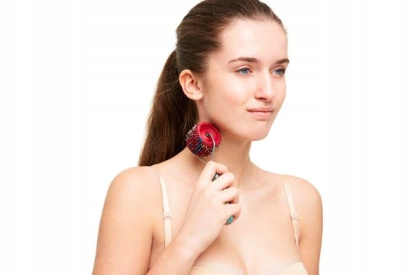 NOWOŚĆ !!! IGŁY POKRYTE SREBREM Wałek do twarzy 3,5 BEZ NIKLU !!! LYAPKO !!