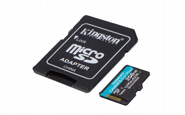 Karta pamięci micro SD SDXC 256GB KINGSTON Go! Plus 170MB/S DO KAMERY DRONA