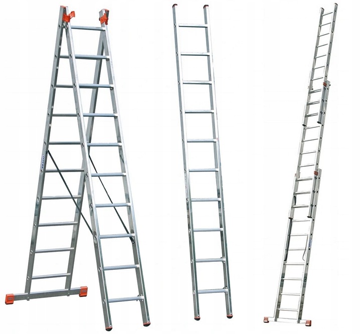 KRAUSE MONTO Tribilo drabina 3x10 szczebli 129680 7,65m