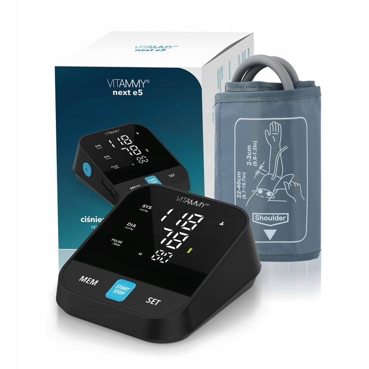 CIŚNIENIOMIERZ VITAMMY NEXT E5 MÓWI PO POLSKU ARYTMIA ETUI ZASILACZ GRATIS