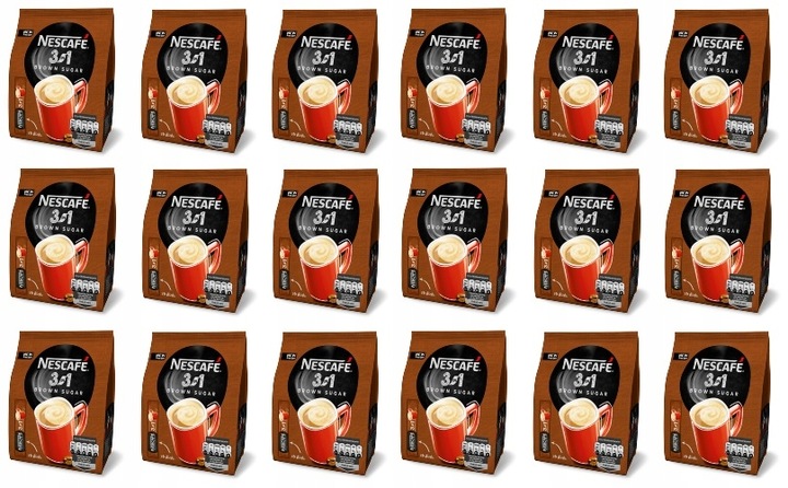 18x 165g NESCAFÉ 3in1 Brown Sugar napój kawowy KARTON