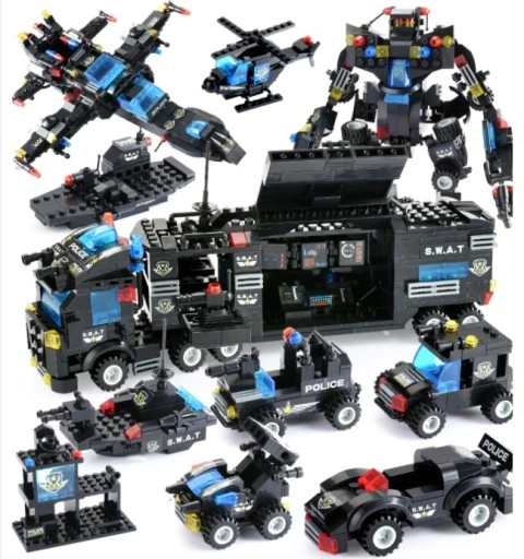 Klocki POLICJA posterunek policji SWAT 725el