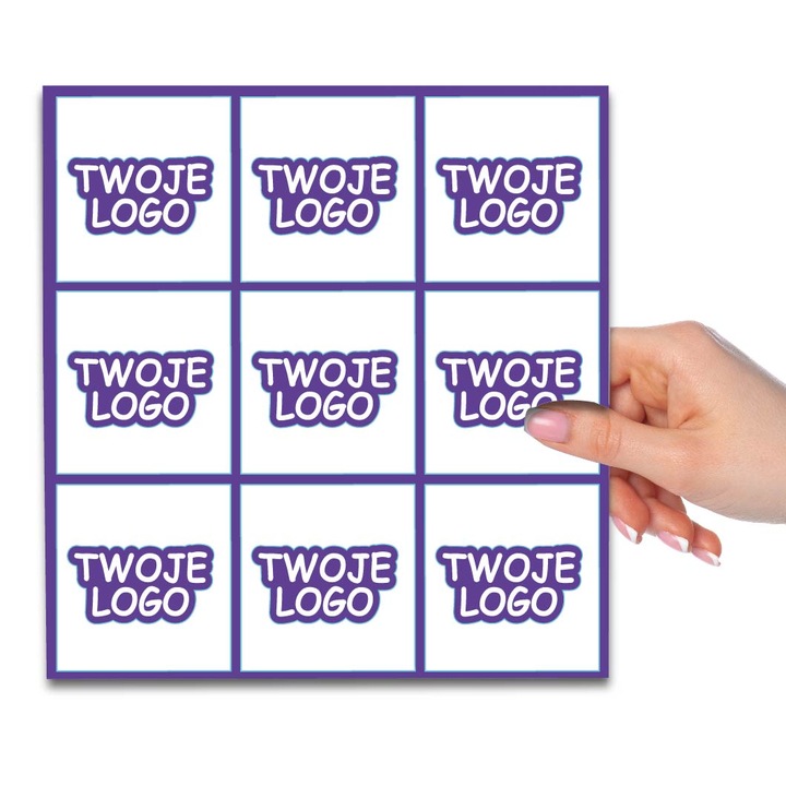 Naklejki z logo własnym nadrukiem WODOODPORNE