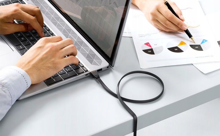 KABEL ETHERNET SIECIOWY LAN PATCHCORD SKRĘTKA INTERNET PŁASKI SFTP CAT7 10M