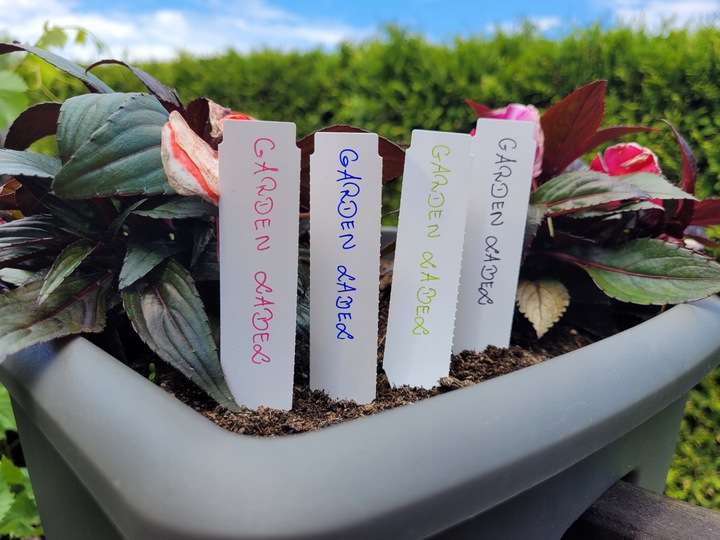 MARKER + Etykiety ogrodnicze wtykane strzałki do pisania BIAŁE 105x23,5 100