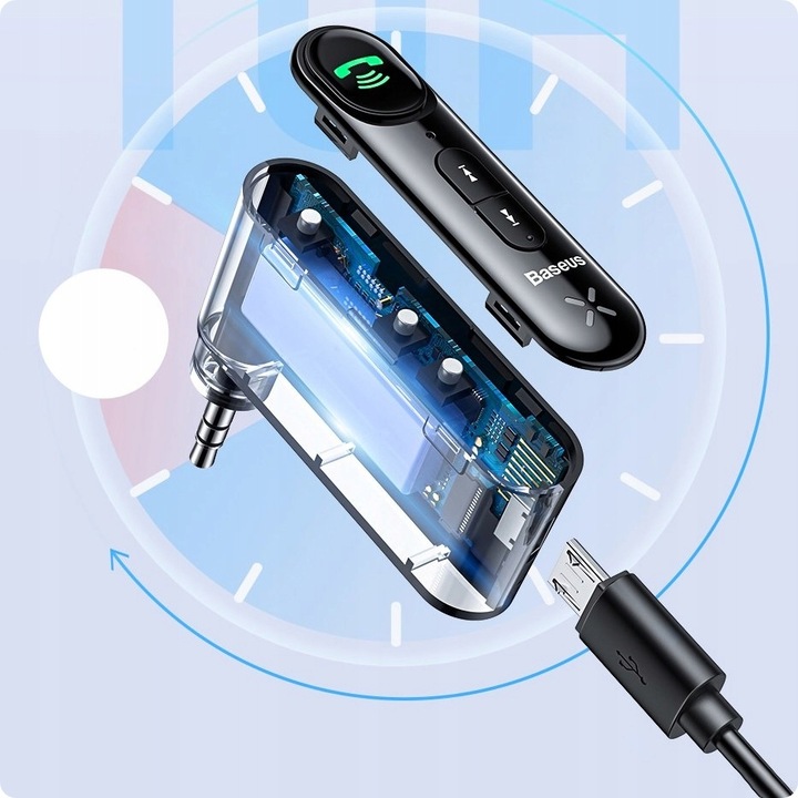 ODBIORNIK ADAPTER BLUETOOTH BASEUS Qiyin 5.0 mini jack 3.5mm AUX