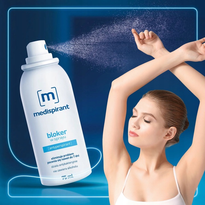 Medispirant Bloker w sprayu ochrona przed nadmiernym poceniem 75 ml