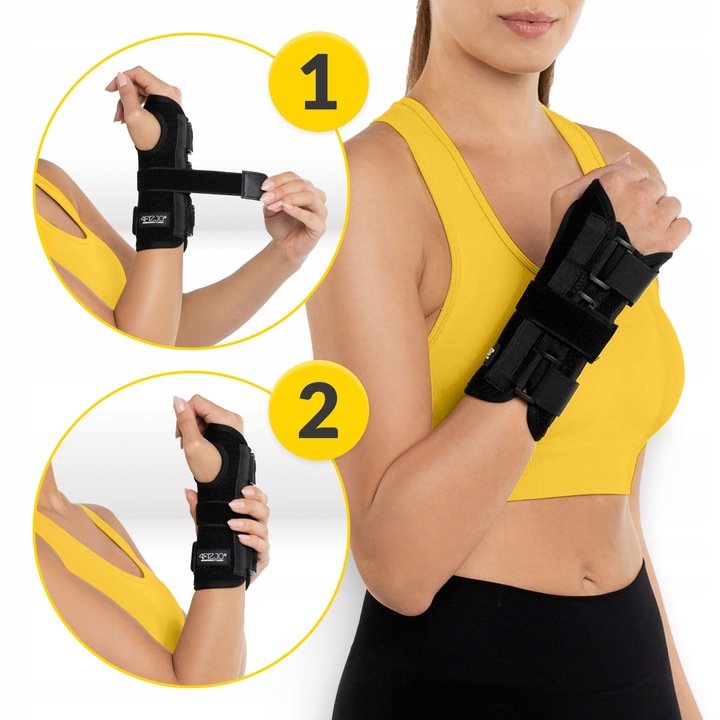 STABILIZATOR NADGARSTKA ORTEZA USZTYWNIAJĄCA SZYNA REGULOWANA LEKKA PRAWA