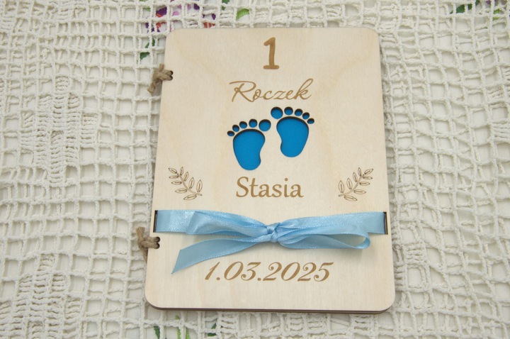 Prezent na urodziny roczek dla chłopca pamiątka kartka 1 2 3 4 ...