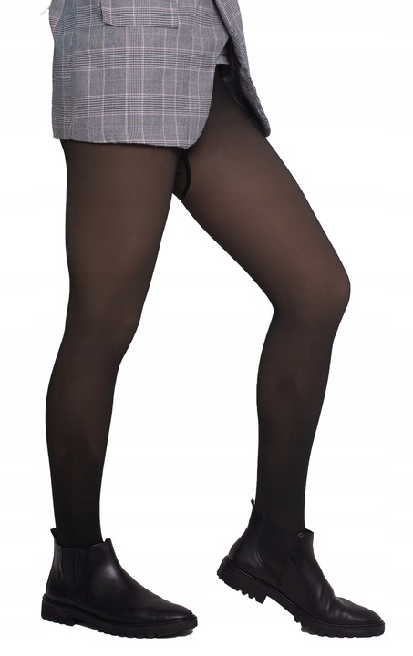 Ciepłe Rajstopy Grube Damskie Ocieplane Matowe Gładkie Zimowe Rajtuzy L/XL