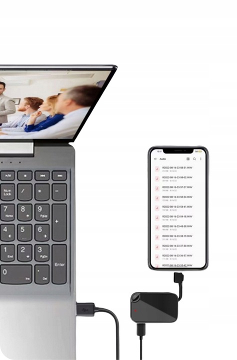 DYKTAFON SZPIEGOWSKI MINI CYFROWY PODSŁUCH MAŁY PENDRIVE 32GB BRELOK