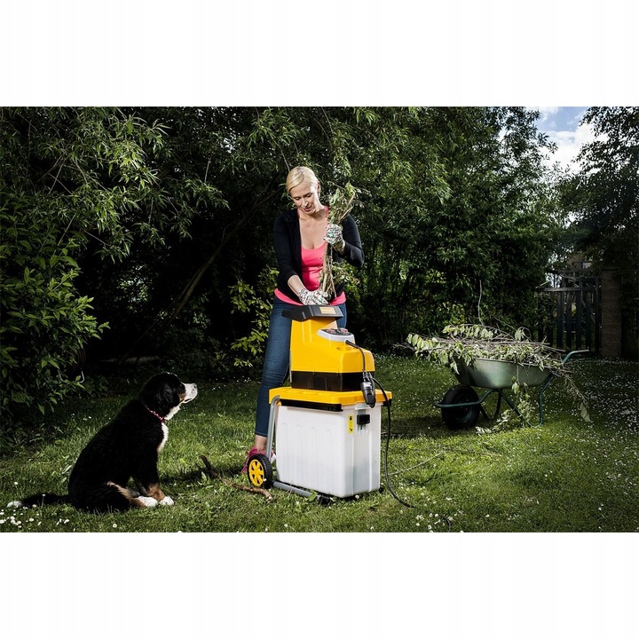 Rozdrabniacz elektryczny do gałęzi Riwall RES3044b 3500W max WALEC