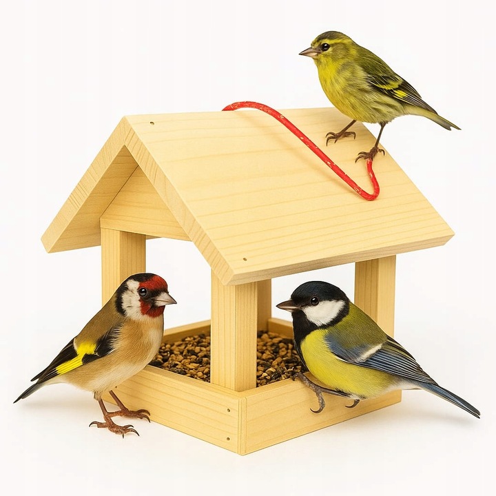 Karmnik dla ptaków + ziarno pokarm do samodzielnego malowania