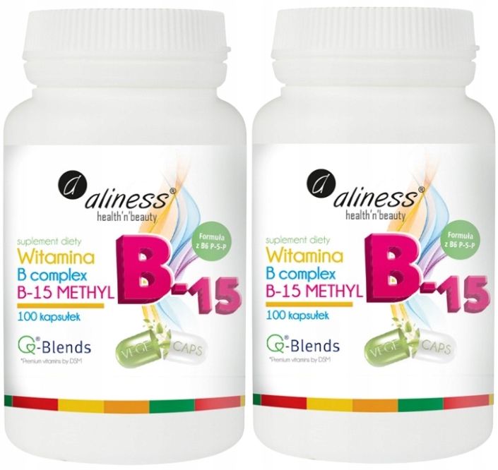 ALINESS Witamina B Complex B-15 Methyl kompleks witamin z grupy B 2x100kaps