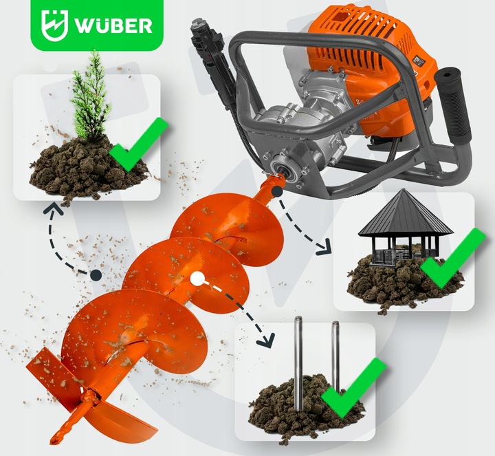 ŚWIDER WIERTNICA SPALINOWA DO GLEBY ZIEMI 6,7 KM+PRZEDŁUŻKA 3 WIERTŁA