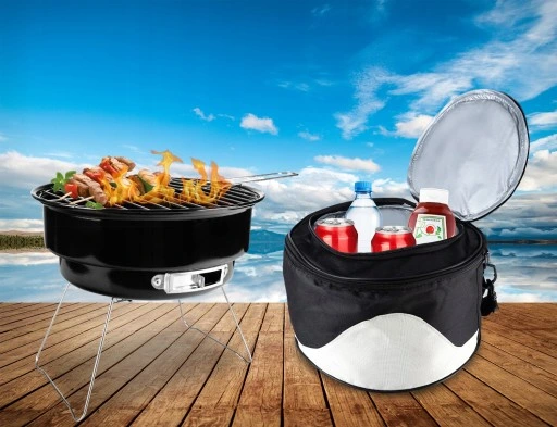 GRILL OGRODOWY Węglowy PRZENOŚNY GRILL MAŁY BARBEQUE TORBA