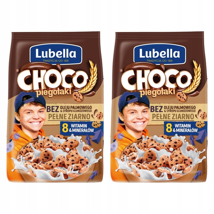 Płatki śniadaniowe Lubella Mlekołaki Piegołaki czekoladowe zbożowe