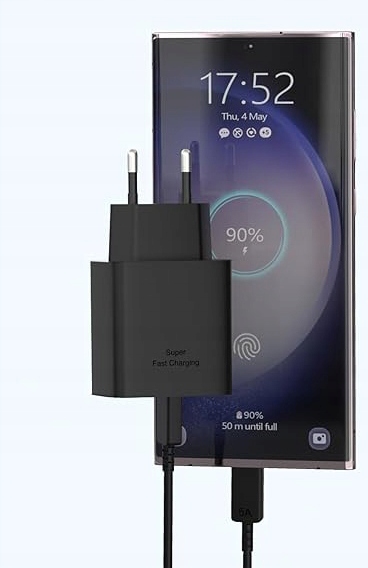SZYBKA ŁADOWARKA DO TELEFONU SAMSUNG KOSTKA PD 45W + KABEL USB-C 2M