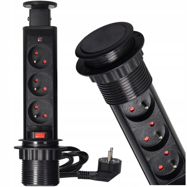 GNIAZDO WPUSZCZANE CHOWANE W BLAT NABLATOWE CZARNE