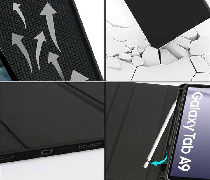 ETUI KLAWIATURA DO SAMSUNG GALAXY TAB A9 + PLUS 11.0" X210 X215 X216 CZARNY