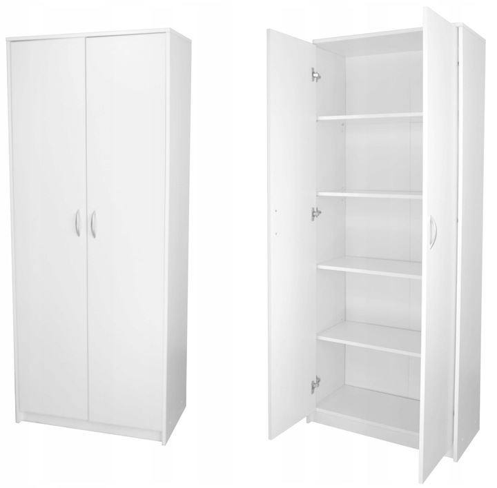 SZAFA REGAŁ BIAŁY TOM NA SEGREGATORY, BUTY 75 x 35 x 180 CM