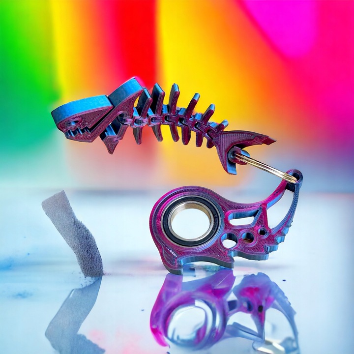 KEYSPINNER Keyrambit Rekin ZESTAW Brelok BRELOCZEK do kluczy Midnight