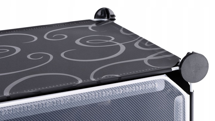 SZAFKA NA BUTY OBUWIE CZARNA MODUŁOWA REGAŁ STOJAK PÓŁKI ORGANIZER