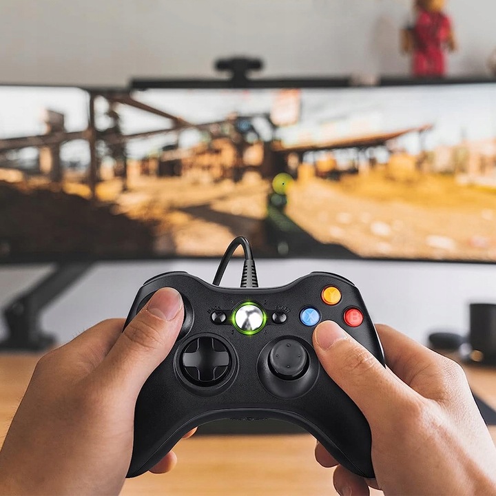 Kontroler USB Gamepad do konsoli Xbox 360/PC Win7, joystick z kablem