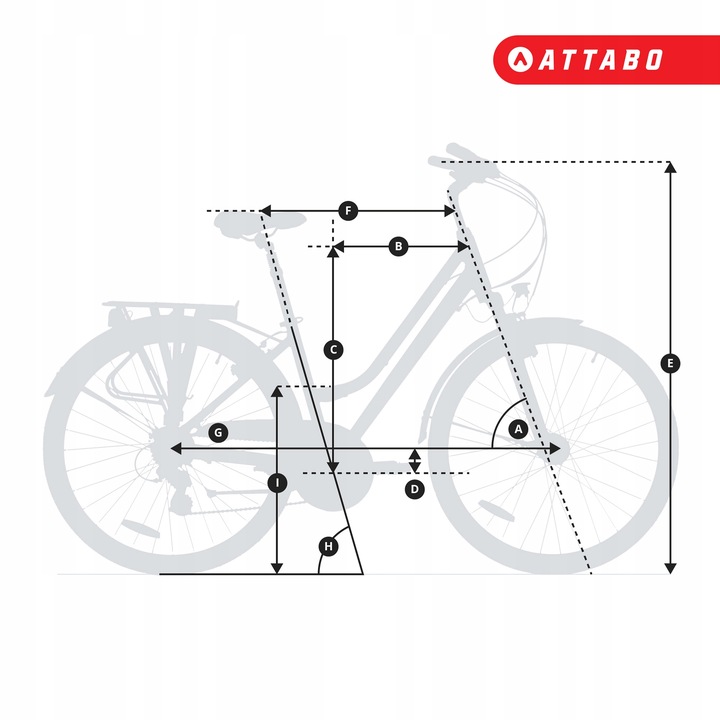 Rower trekkingowy damski ATTABO 17" Shimano Altus Dynamo Nexus Suntour