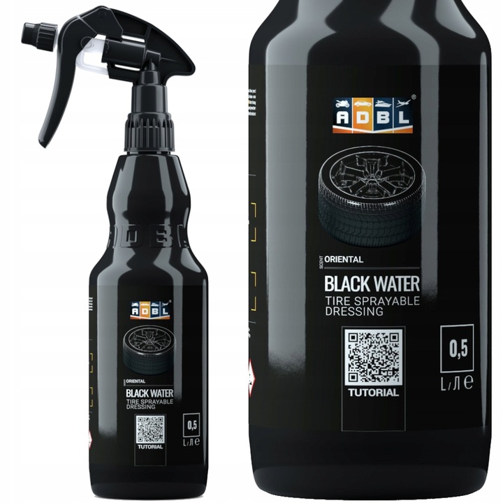 ADBL BLACK WATER 500 ML CZERNIDŁO DRESSING APLIKATOR DO OPON GUMY SPRAY