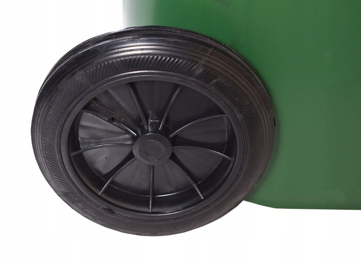 KOSZ ŚMIETNIK POJEMNIK NA ŚMIECI ODPADY DO SEGREGACJI ZIELONY KUBEŁ 120L