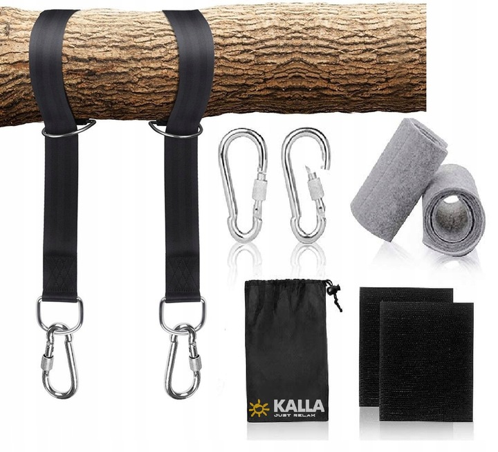 ZESTAW MOCOWANIE DO HAMAKA HUŚTAWKI UCHWYT LINKI TAŚMY PASY