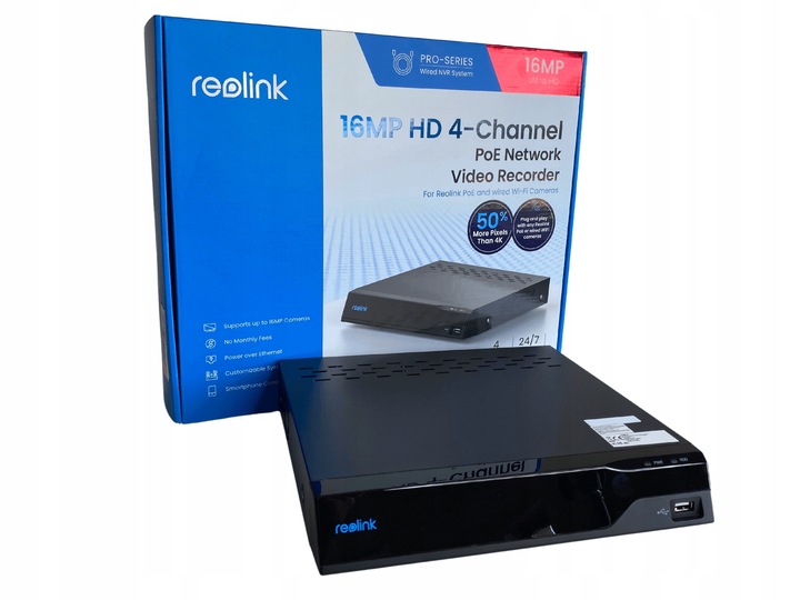 REJESTRATOR POE 4-KANAŁOWY REOLINK NVS4