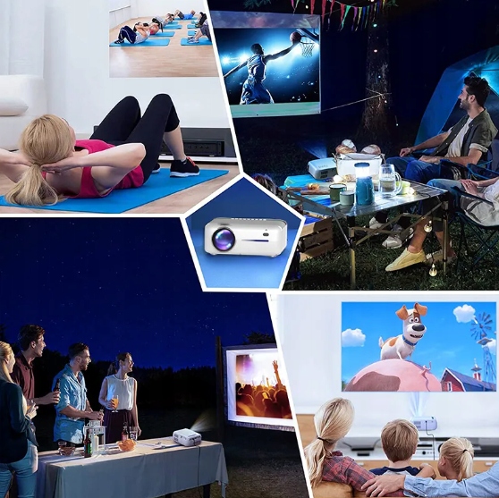 Mini Projektor do Telefonu Smartfona Przenośny Mały Rzutnik Android WiFi 4K