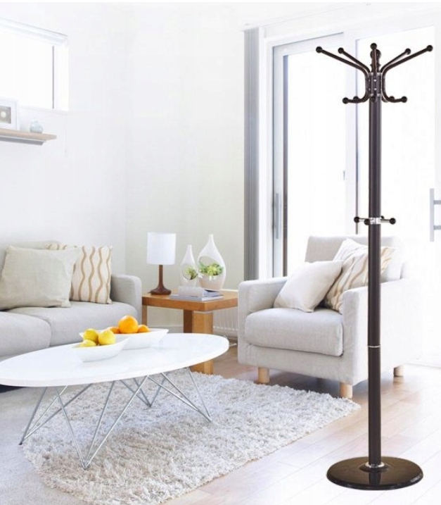 WIESZAK stojący STOJAK na ubrania STABILNY podłoga CZARNY