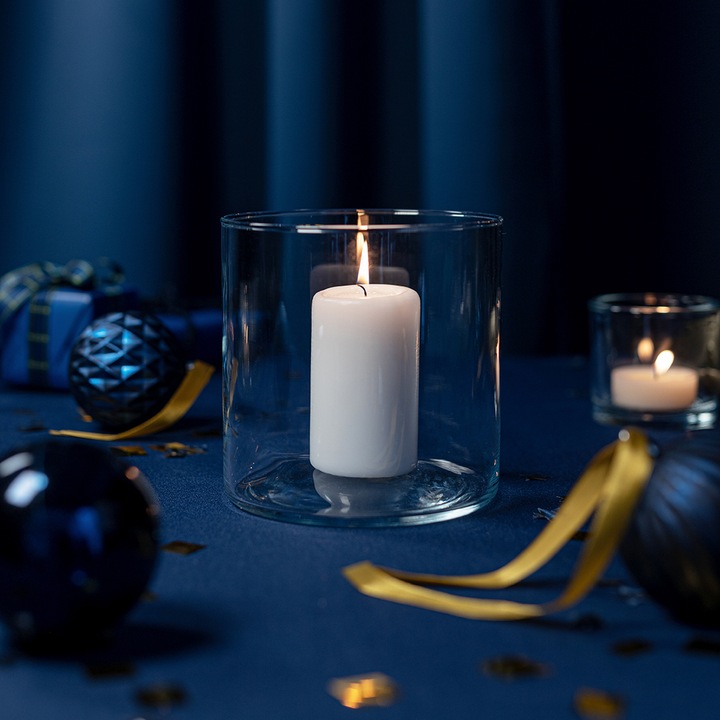 Wazon ŚWIECZNIK Lampion Cylinder 19 cm POJEMNIK Na Kompozycje