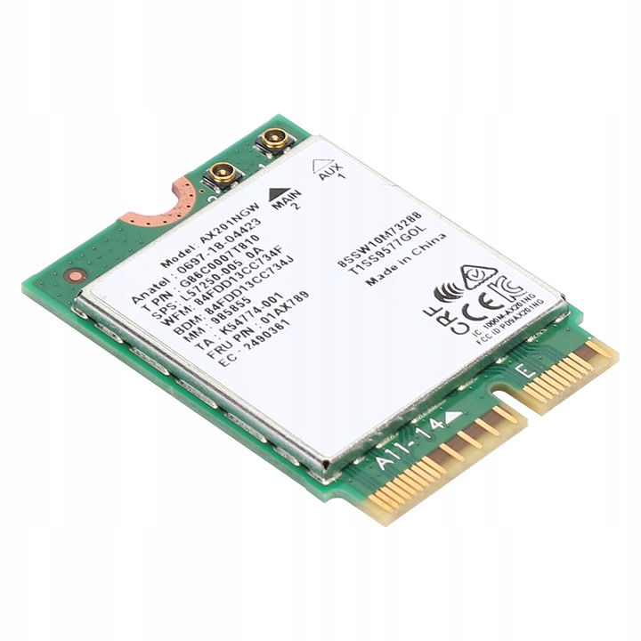 KARTA SIECIOWA DLA INTERFEJSU INTEL AX201NGW WIFI 2,4 GHZ/5 GHZ