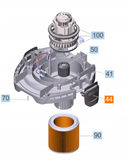 KARCHER WD3 WD 3 zamknięcie zapięcie klapka oryginał