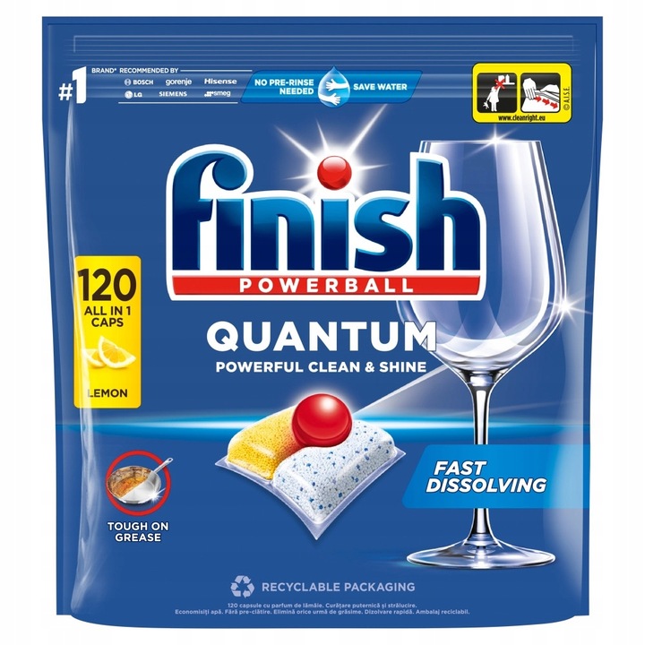Kapsułki do zmywarki FINISH Quantum Lemon 120 szt