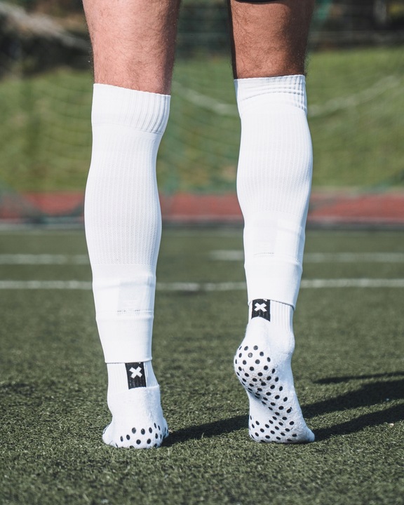 GETRY PIŁKARSKIE BEZ STOPY PROSKARY JUNIOR BIAŁE