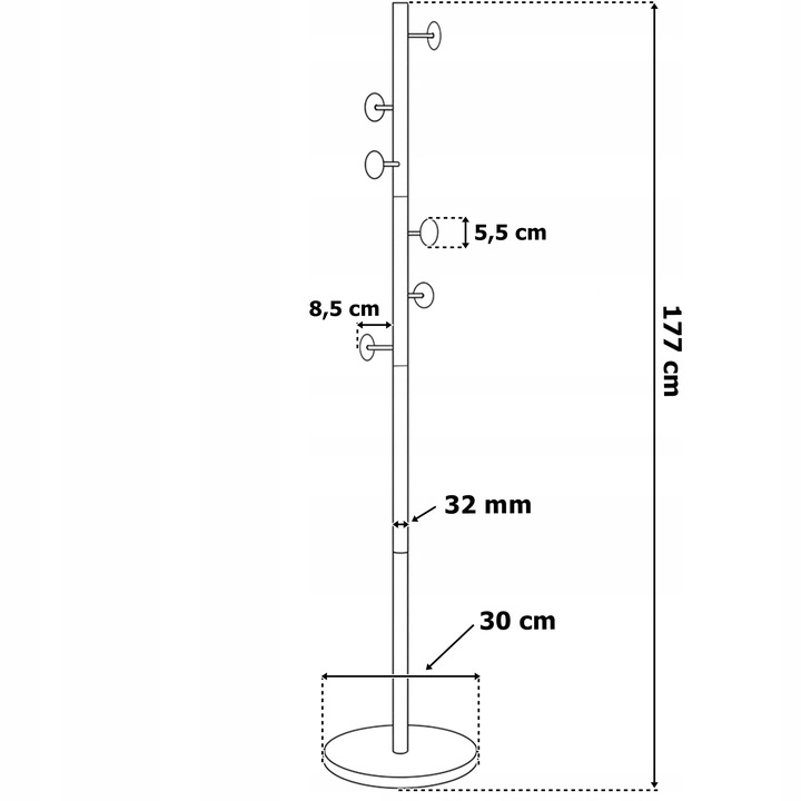 WIESZAK STOJĄCY STOJAK PODŁOGOWY NA UBRANIA KURTKI METALOWY ZŁOTY